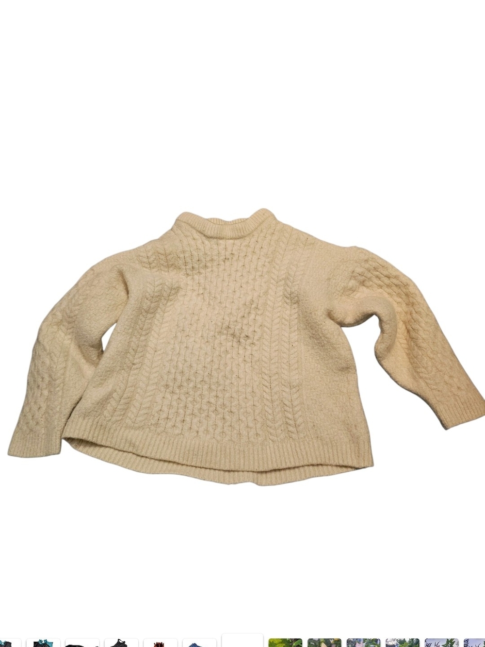 Women’s Cream Cable Knit Sweater